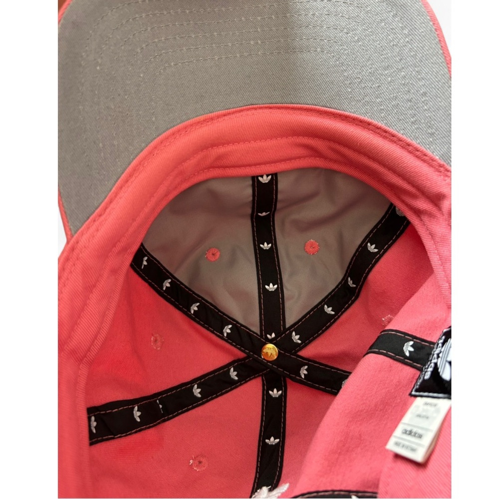 Adidas Originals Relaxed Strapback Baseball Cap Hat Pink Adjustable - Picture 3 of 4